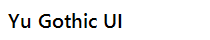 Yu Gothic UI